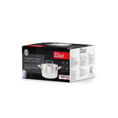 Oala inox cu capac sticla 2.5L, diametru 20 cm, compatibila inductie