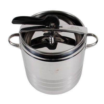 Oala sub presiune inox cu capac 14L, baza triplu strat pentru inductie
