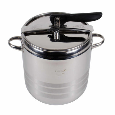 Oala sub presiune inox cu capac 14L, baza triplu strat pentru inductie