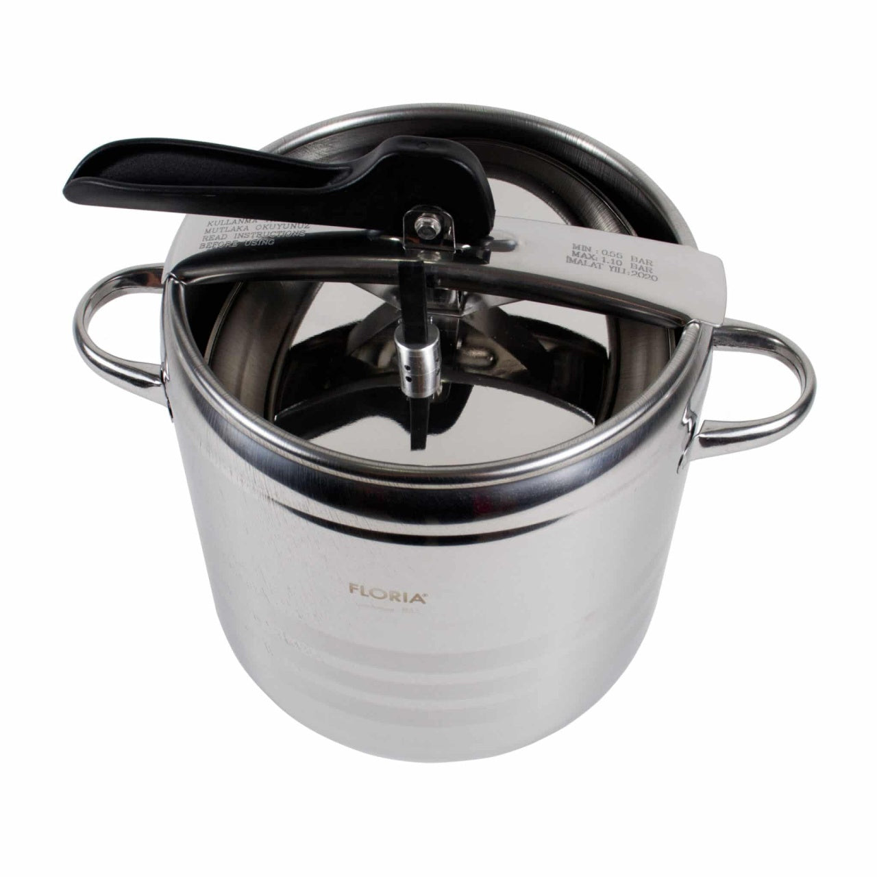 Oala sub presiune inox cu capac si 9L capacitate, baza 3 straturi
