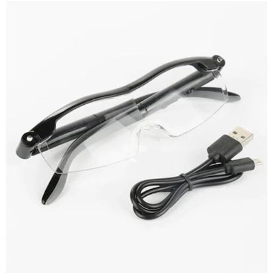 Ochelari FOXMAG24 cu lupa si led, marire 160%, reincarcabili cu usb, unisex