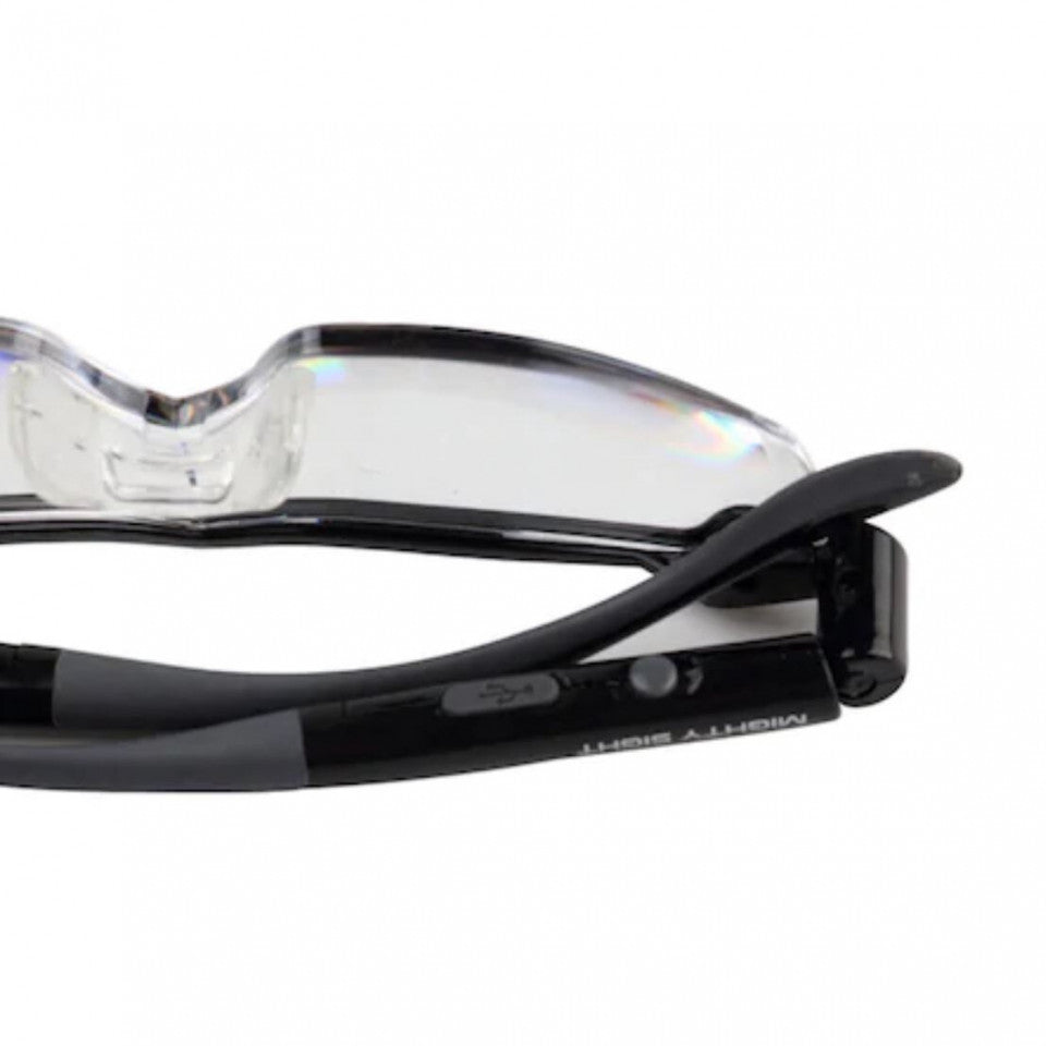 Ochelari reincarcabili cu lupa si Led FOXMAG24® pentru marit 160% Mighty Sight, unisex