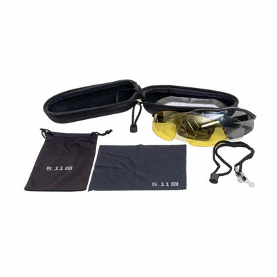 Ochelari tactici cu 3 lentile de schimb - protectie UV si accesorii incluse