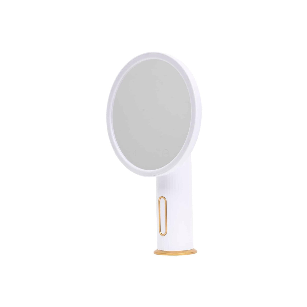Oglinda make-up cu LED, control touch si intensitate reglabila, rotativa, 19 cm, alba