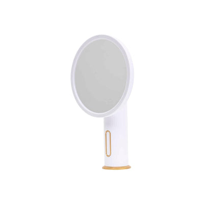 Oglinda make-up cu LED, control touch si intensitate reglabila, rotativa, 19 cm, alba