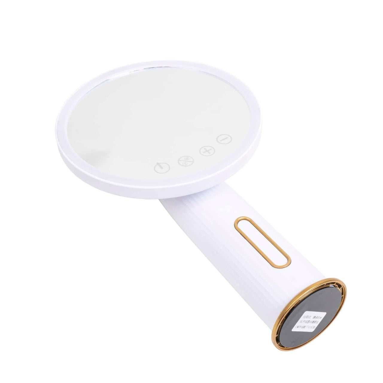 Oglinda make-up cu LED, control touch si intensitate reglabila, rotativa, 19 cm, alba
