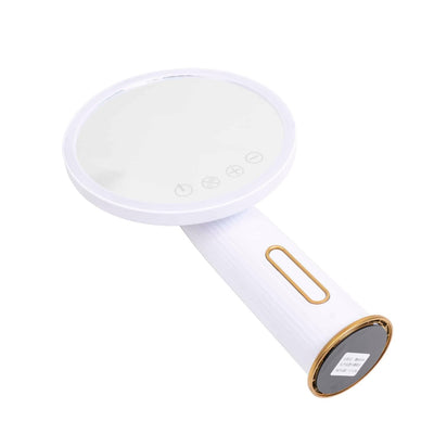 Oglinda make-up cu LED, control touch si intensitate reglabila, rotativa, 19 cm, alba