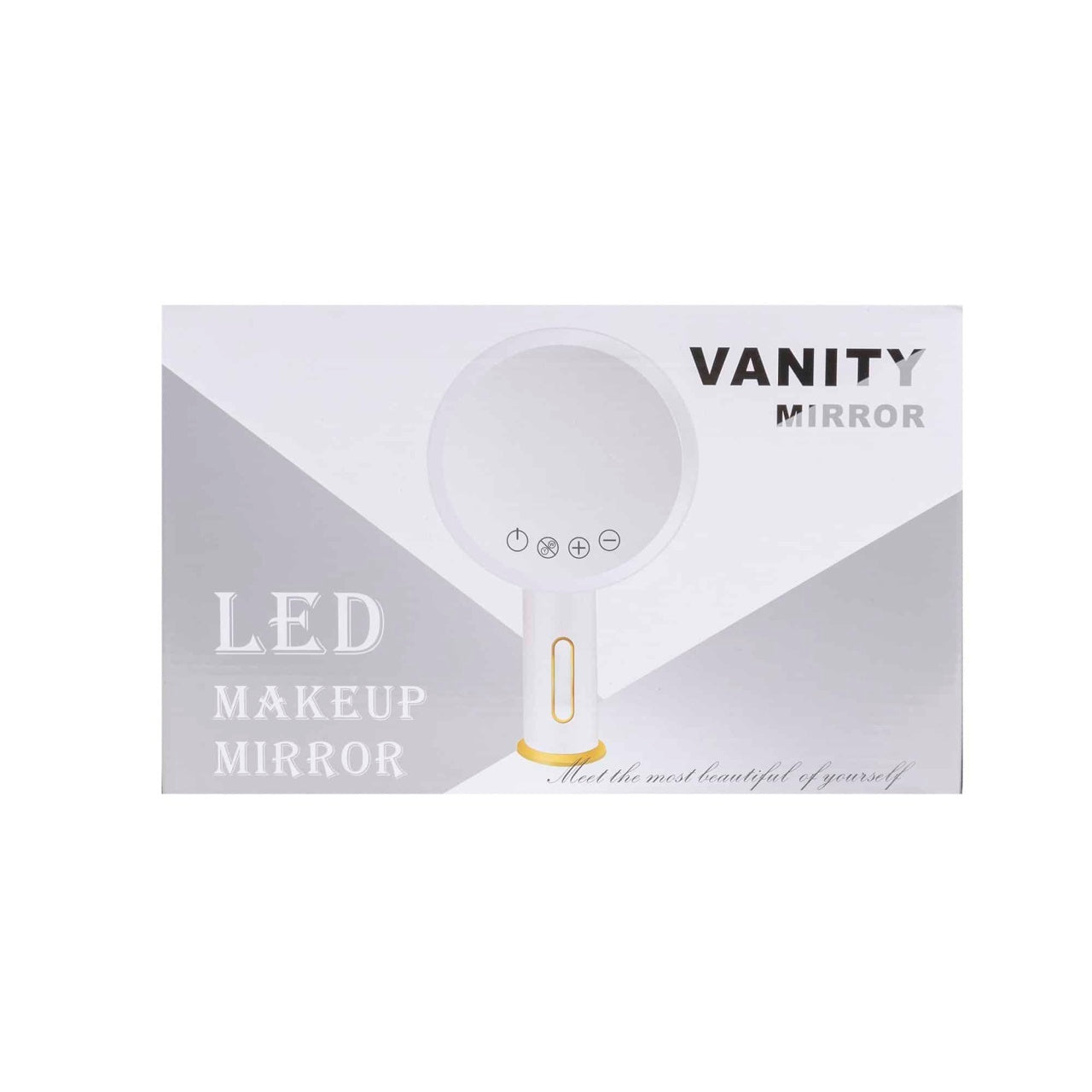 Oglinda make-up cu LED, control touch si intensitate reglabila, rotativa, 19 cm, alba