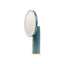 Oglinda make-up cu LED si touch, intensitate reglabila, rotativa, 19 cm, verde