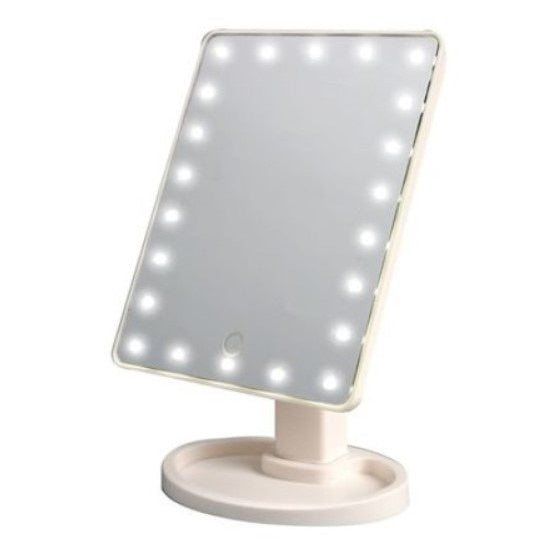 Oglinda pentru machiaj FOXMAG24, iluminata LED, pe baterii