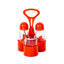 Oliviera 3 piese din plastic, capacitate 0.16 l, culoare rosie