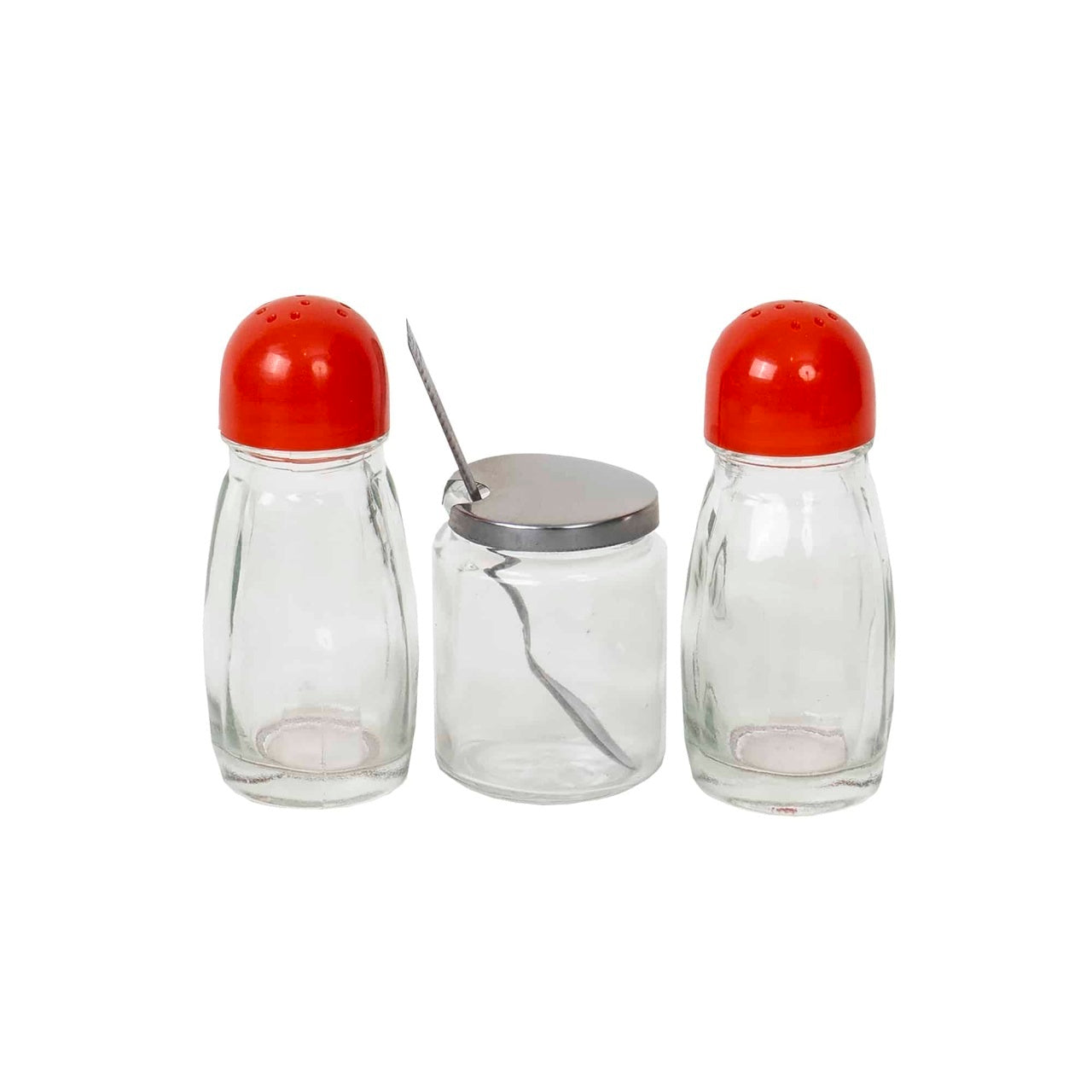 Oliviera 3 piese din plastic, capacitate 0.16 l, culoare rosie