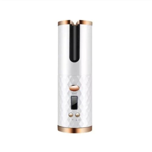 Ondulator automat wireless FOXMAG24, temperatura 150°C - 200°C, incarcare USB, baterie 5000 mAh, alb perla