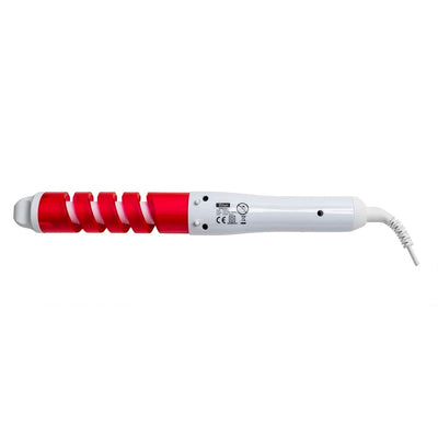Ondulator de par cu spirala, 25 W, incalzire rapida, ceramica, alb-roz