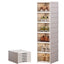 Organizator de Pantofi, Pliabil, cu Uși Transparente cu 6 Niveluri, 105.5 cm