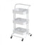 Organizator pentru bucatarie/baie, slim, portabil, cu 3 rafturi, structura solida, din metal, dimensiuni 45 (L) x 37 (l) x 82 (H) cm, alb