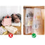 Organizator pentru genti, din material textil, suspendat, cu agatatoare, cu 6 compartimente, dimensiuni 35 x 30 x 93 cm, alb