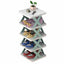 Organizator pentru pantofi, cu 5 polite, din ABS, dimensiuni 26 x 24 x 80 cm, modular, usor de asamblat, alb/verde