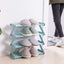 Organizator pentru pantofi, tip raft, in forma de Z, cu 4 rafturi, albastru