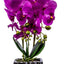 Orhidee 3 fire cu aspect natural in ghiveci argintiu, inaltime 50 cm