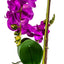 Orhidee 3 fire cu aspect natural in ghiveci auriu, inaltime 50 cm