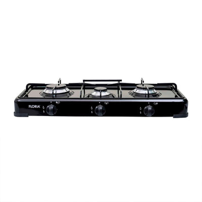 Pachet aragaz 3 ochiuri 62x30 cm cu accesorii gaz, negru