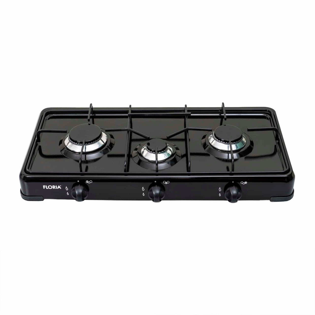 Pachet aragaz 3 ochiuri 62x30 cm cu accesorii gaz, negru