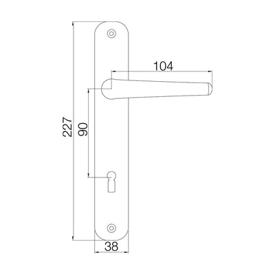 Pachet broasca si maner alb P 90, dimensiune 35-500
