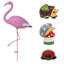 Pachet decor gradina cu flamingo plastic 100 cm, buburuza si doi arici ceramica