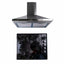 Pachet plita incorporabila gaz 4 arzatoare 60x50 cm + hota decorativa inox 63 cm