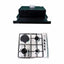 Pachet plita incorporabila inox 4 arzatoare 60x50 cm si hota 140W, gaz butelie/natural