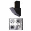 Pachet plita incorporabila inox 4 arzatoare 60x50x6 cm si hota incorporabila decorativa 60 cm