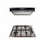 Pachet plita incorporabila inox 50x60 cm, 4 arzatoare, gaz butelie/natural, hota 2 motoare 190W