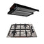 Pachet plita incorporabila inox 50x60 cm cu 4 arzatoare si hota telescopica 2 motoare