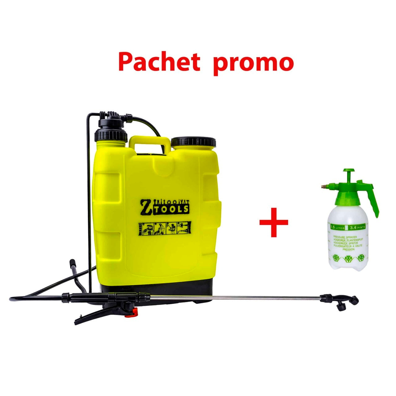 Pachet pompa manuala de stropit 20L + pompa de stropit 1.5L pentru gradina