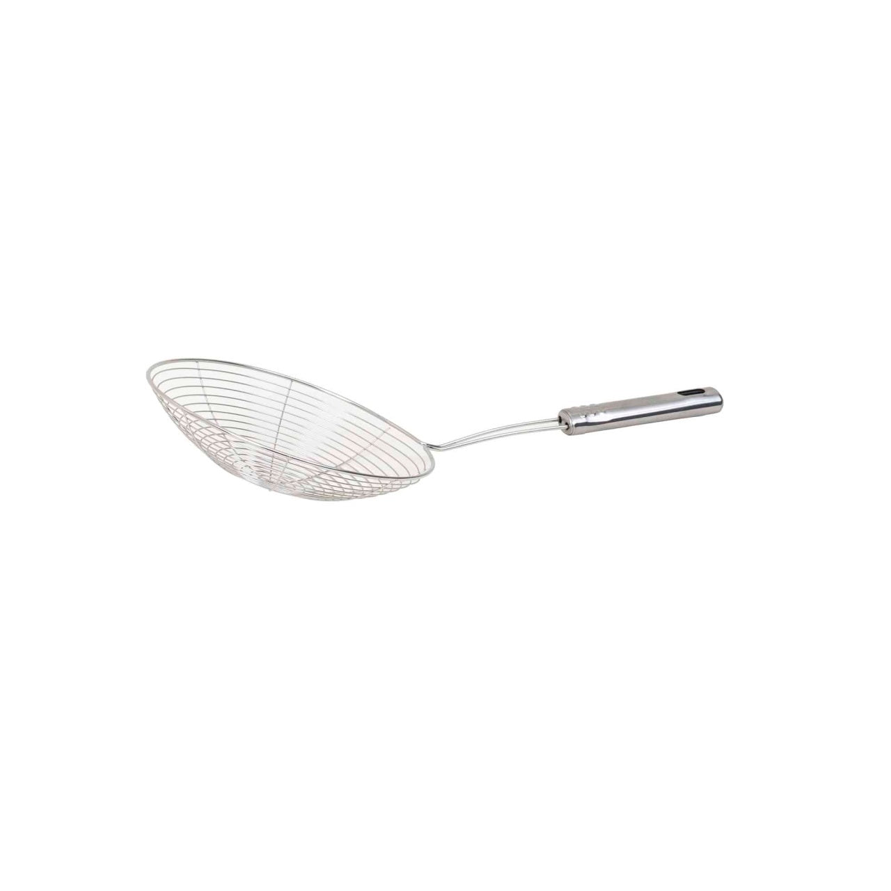 Paleta strecuratoare din inox, 36 cm, maner lung si sita adanca