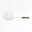 Paleta strecuratoare inox cu maner de lemn, diametru 20 cm, lungime 46 cm