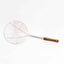 Paleta strecuratoare inox cu maner de lemn, diametru 20 cm, lungime 46 cm