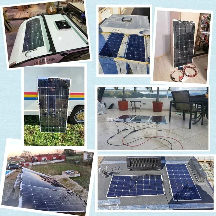 Panou solar fotovoltaic, 100W, monocristalin, pentru sisteme solare cu panouri fotovoltaice, cu cablu de conectare, substrat de siliciu, negru