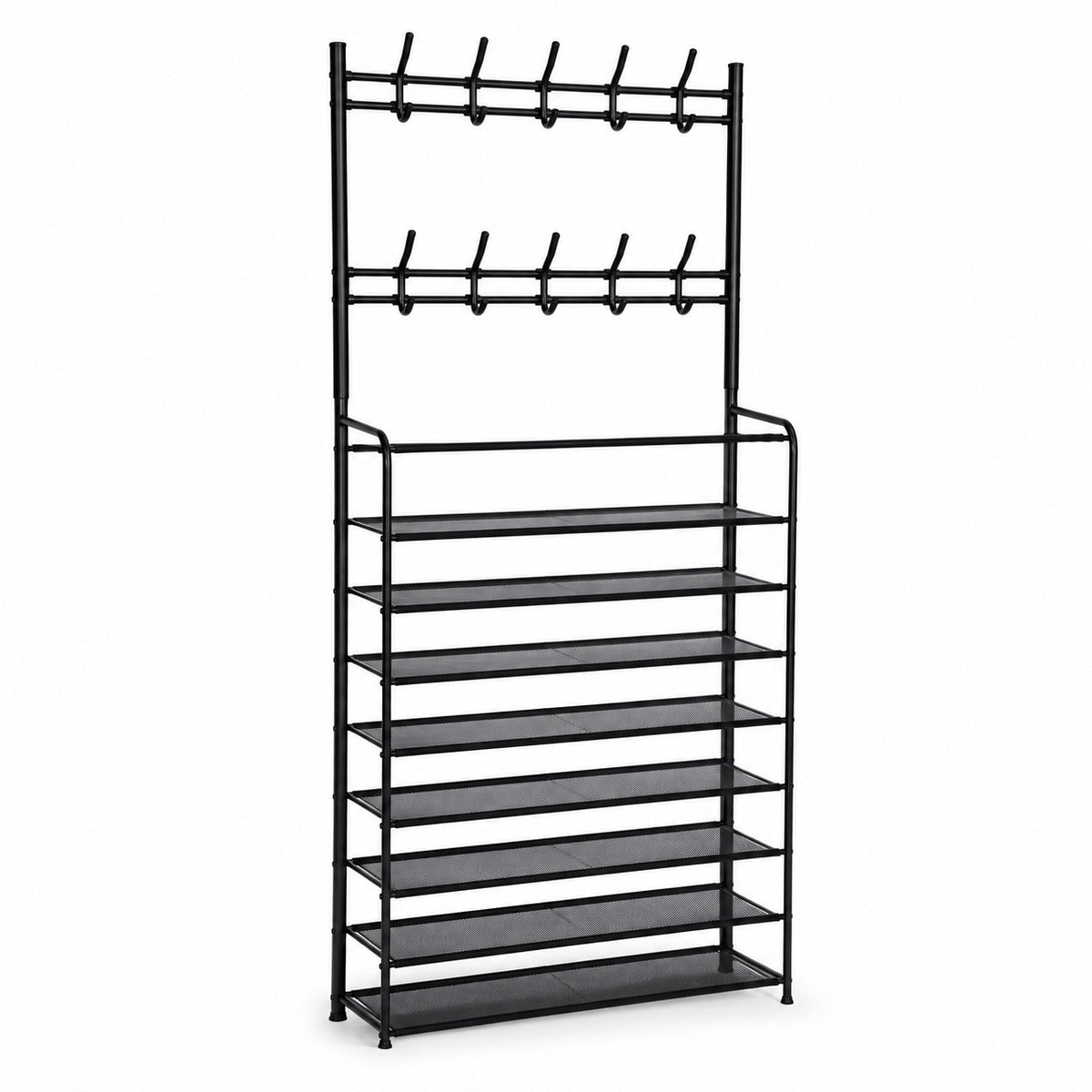 Pantofar Înalt cu 10 Niveluri, Structură Metalică, Negru – imagine principală