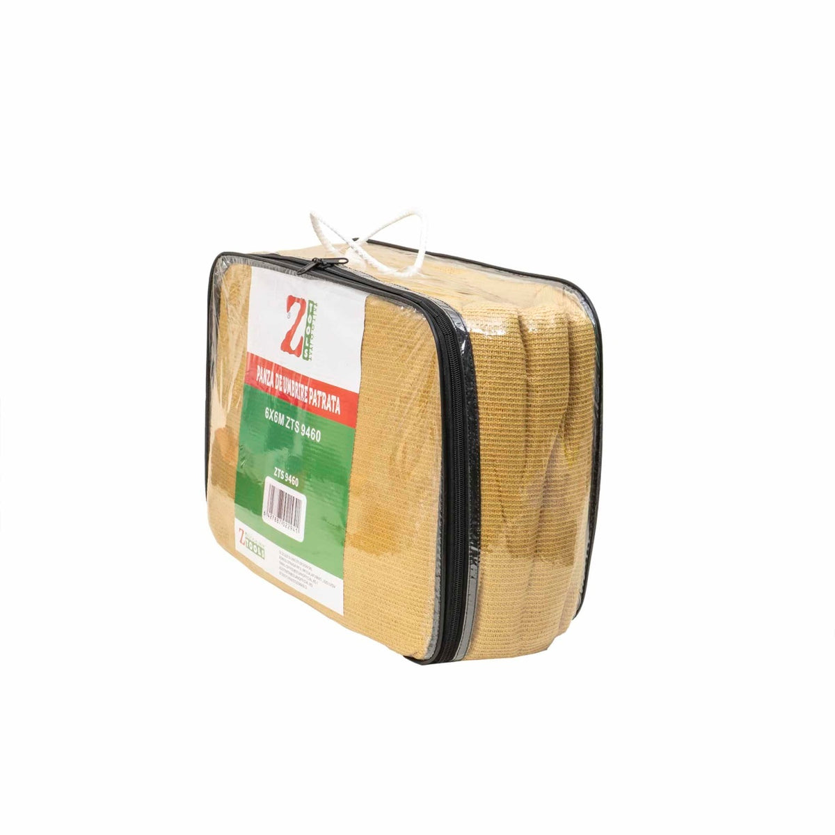 Panza de umbrire patrata 6x6m, crem, protectie UV 98%