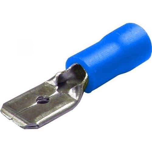 Papuci auto electrici 2.5 mm, albastri, set 100 bucati pentru conexiuni rapide