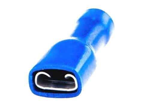 Papuci auto mama 2.5 mm, albastri, 100 bucati pentru conexiuni electrice rapide