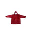 Patura CosyHoodie, tip hanorac, cu maneci,gluga si buzunare, material moale si placut la atingere,plusat,calduros,marime universala,80 x 100 cm, rosu/alb, doty