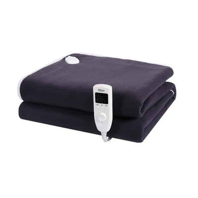 Patura electrica 60W, 150x80 cm, 5 trepte temperatura, negru, fleece superpolar