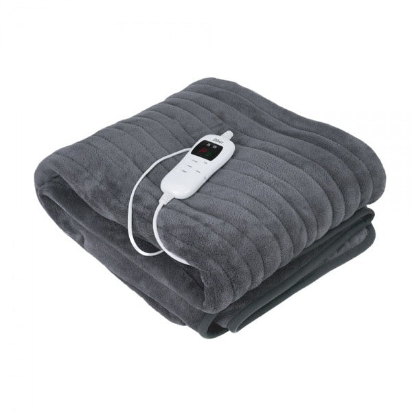 Patura electrica dubla 180x160cm cu 9 trepte de temperatura, gri