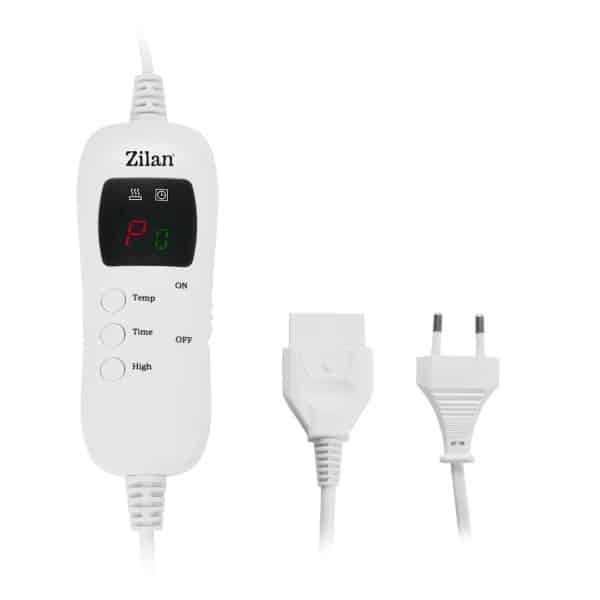Patura electrica dubla 180x160cm cu 9 trepte de temperatura, gri