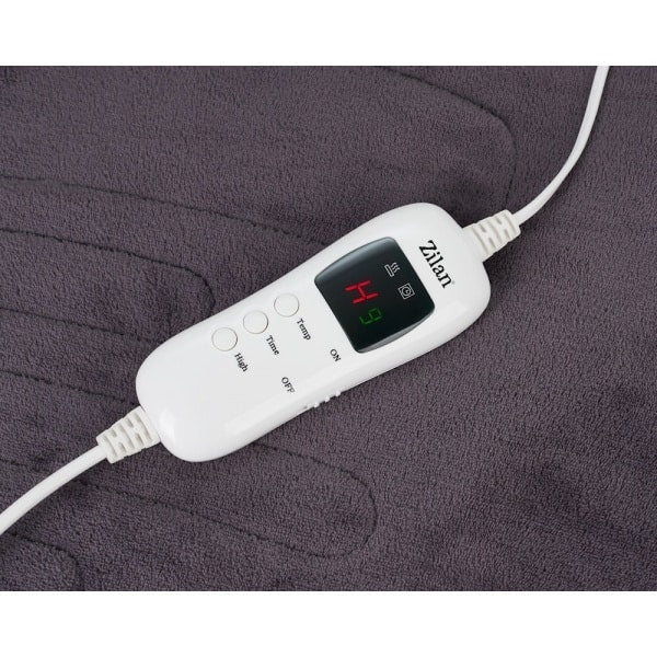 Patura electrica dubla 180x160cm cu 9 trepte de temperatura, gri
