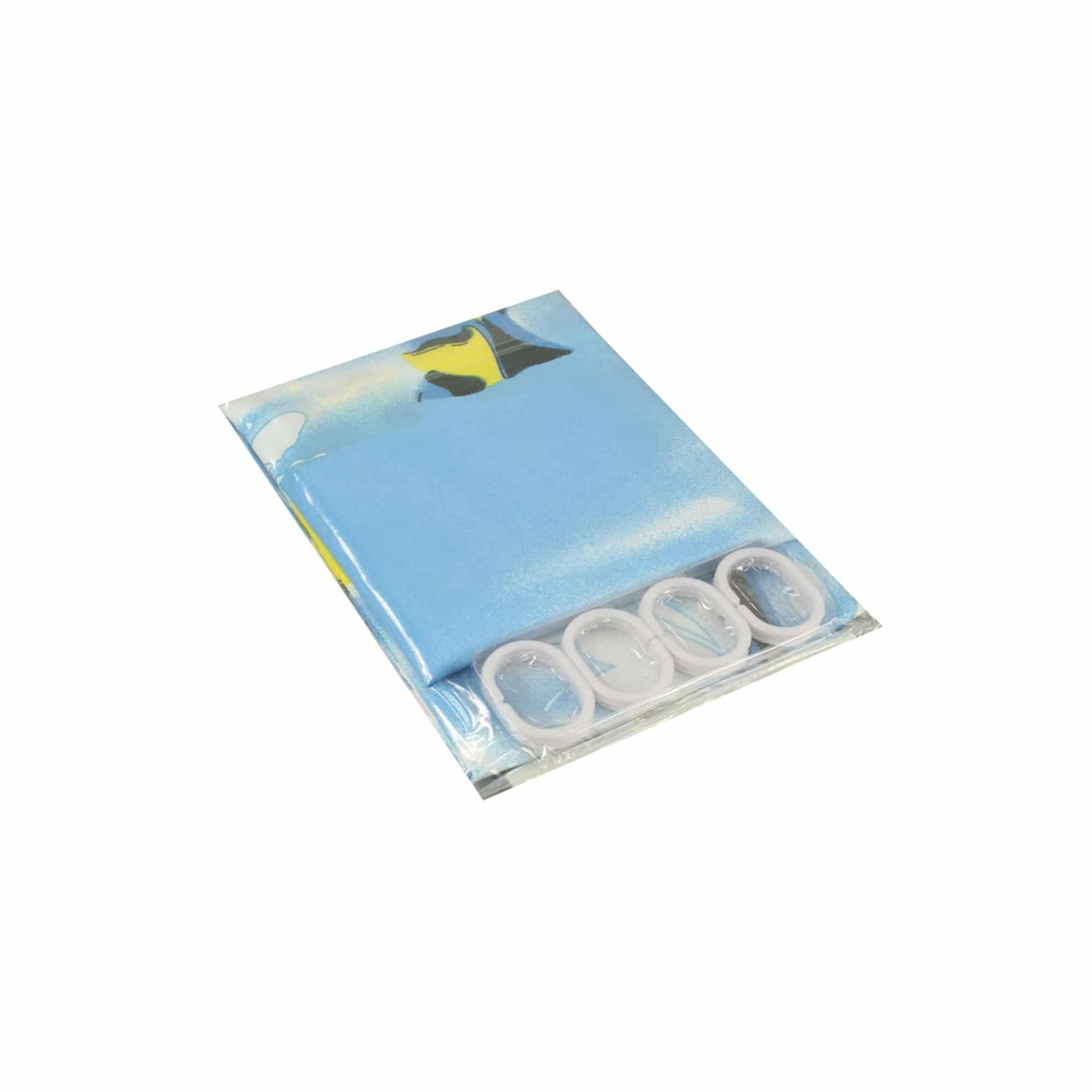 Perdea de baie panzata din poliester 180x200 cm cu 12 carlige plastic