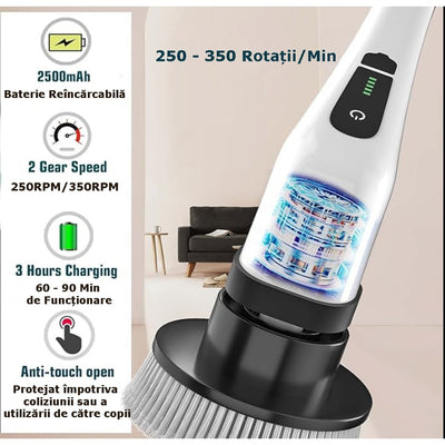 Perie de curatare electrica rotativa